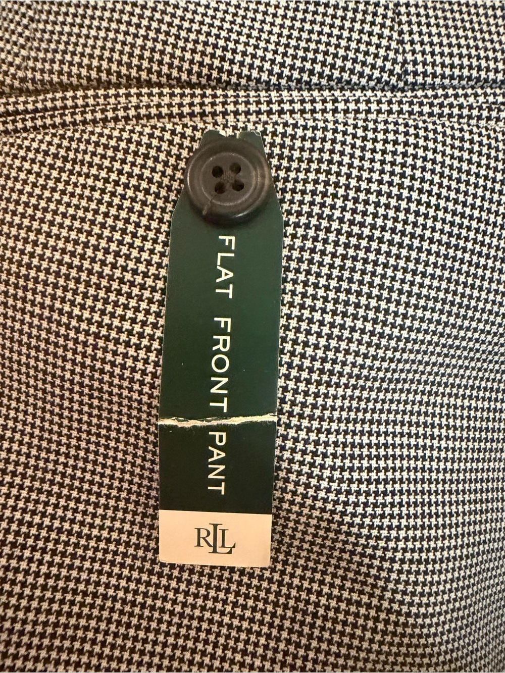 Ralph Lauren Neville Black White Micro Check Flat Front Dress Pants 34x32 NWT - Picture 6 of 13